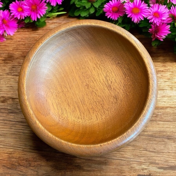 Vintage wooden bowl with lid. EVC - Picture 5 of 7